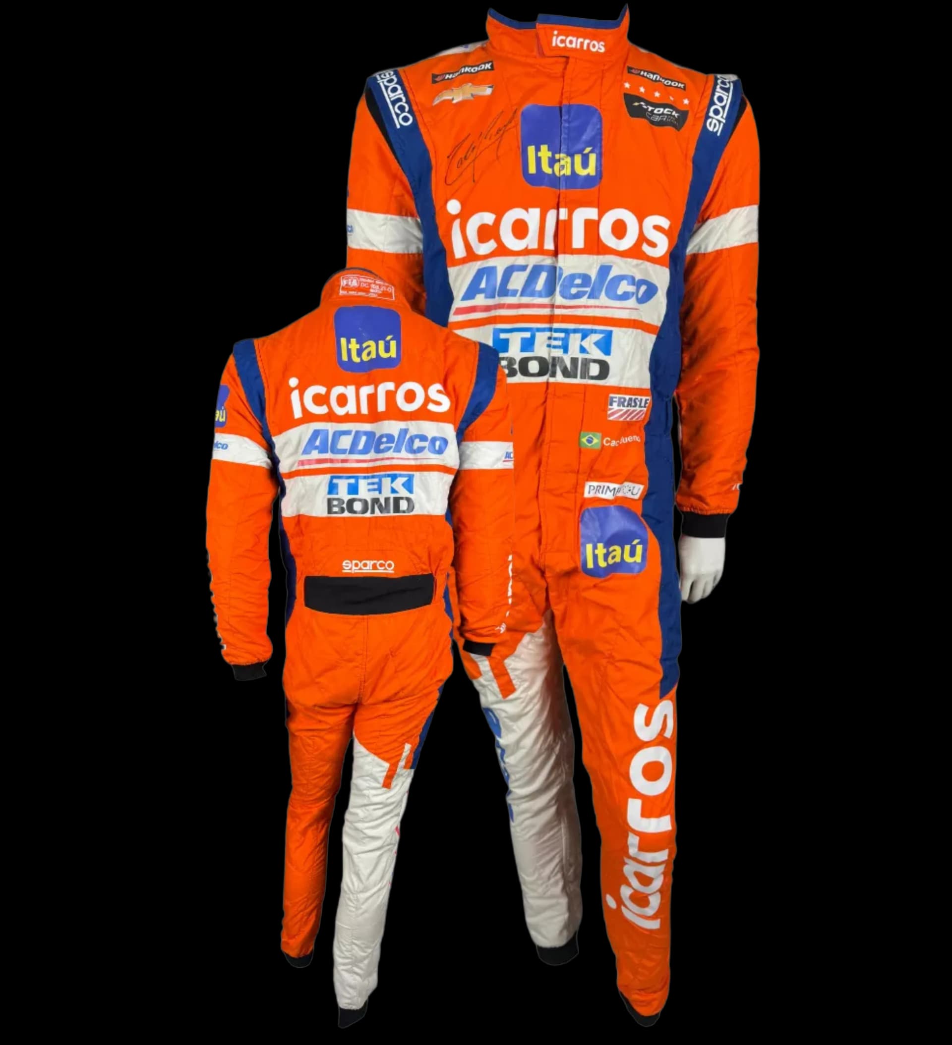 Jumpsuit of the Five-time Stock Car Champion Cacá Bueno - Made in Italy by Sparco - Autographed by the Driver — imagem 1 de 4