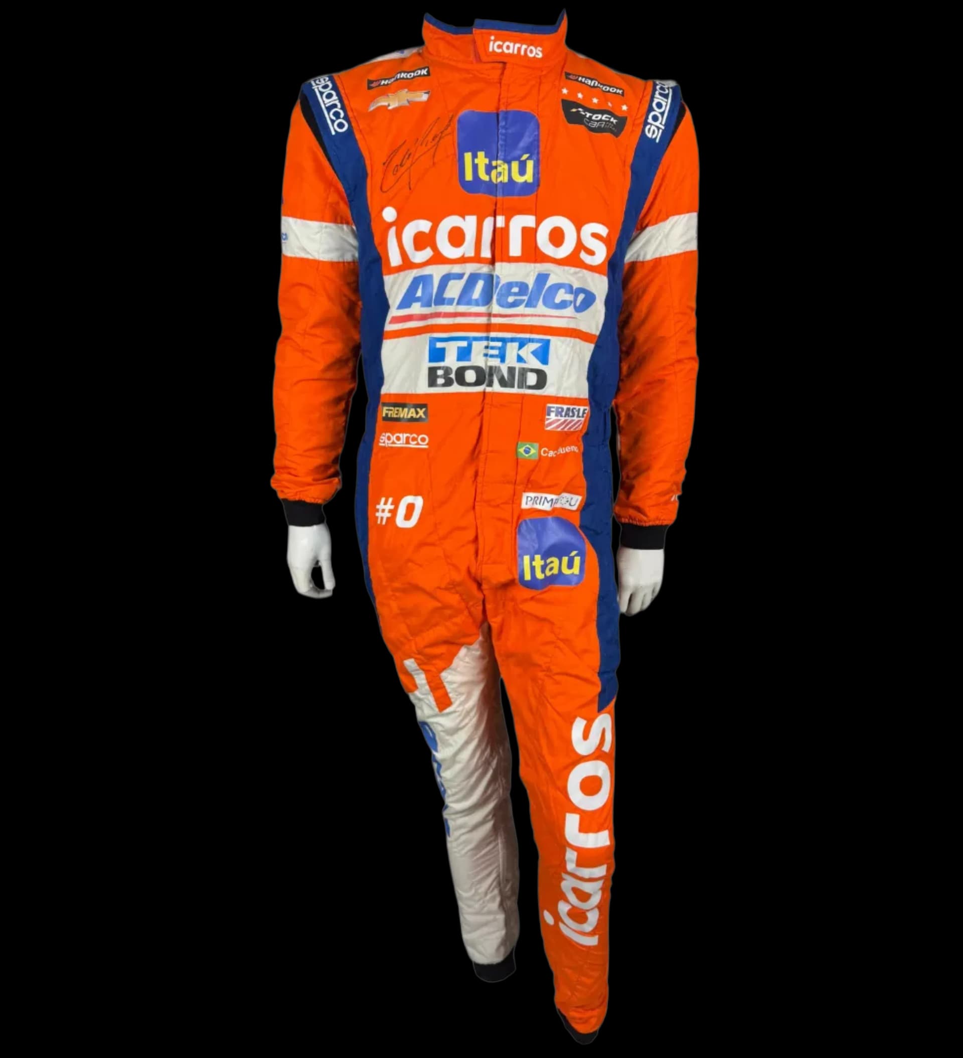 Jumpsuit of the Five-time Stock Car Champion Cacá Bueno - Made in Italy by Sparco - Autographed by the Driver — imagem 4 de 4