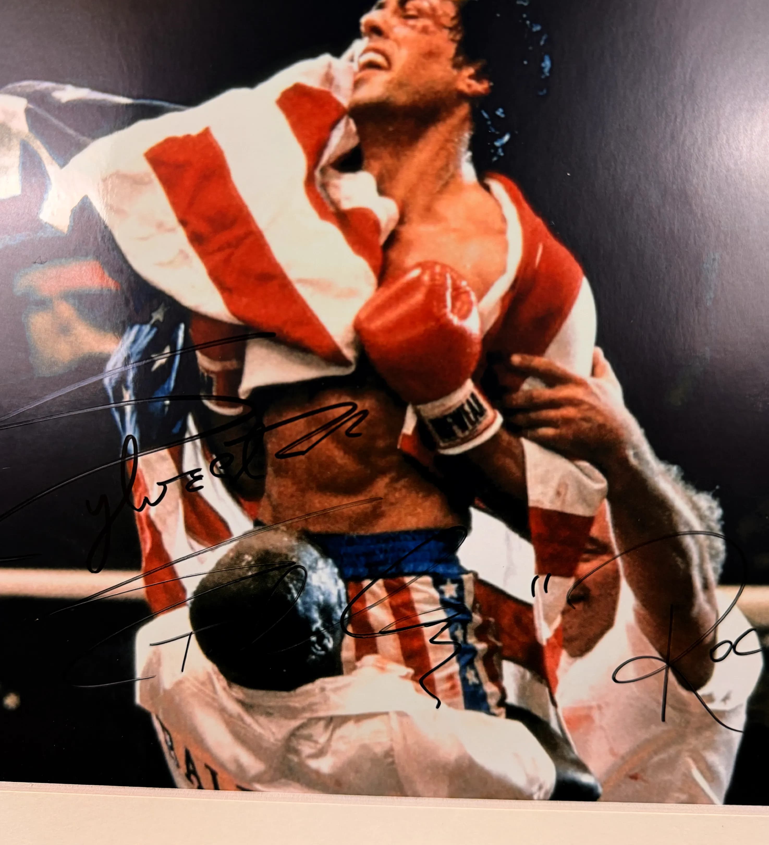 announcements/18788073-d987-4bbb-abeb-854894f314cd/1785508622435-quadro-35x28-foto-de-rocky-balboa-rocky-iv-1985-autografada-pelo-idolo-sylvester-stallone-detalhe.webp