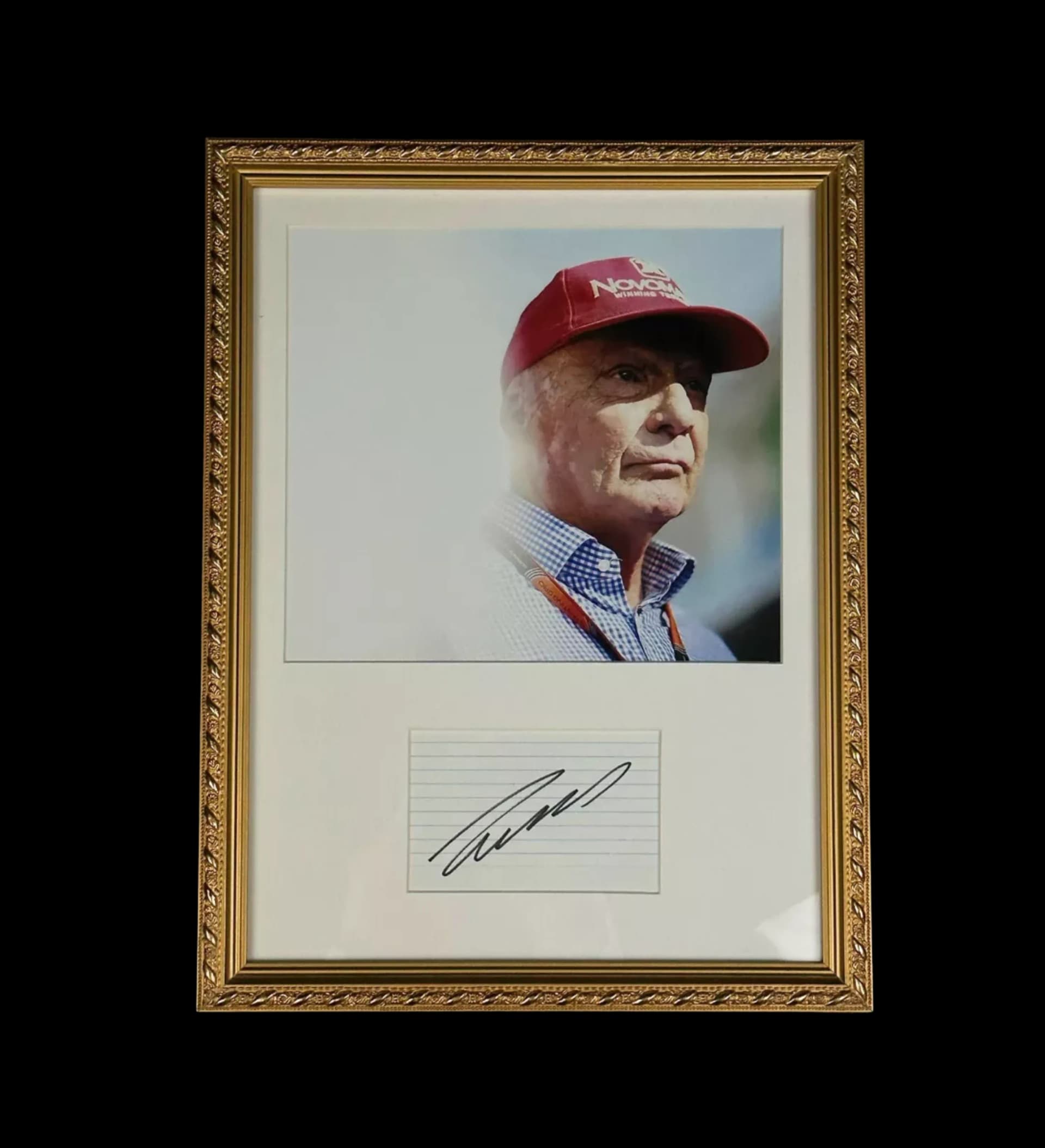 Framed Gold Photo - Niki Lauda - Signed by the Legend — imagem 1 de 1